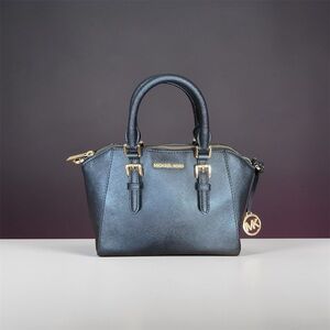 Michael Kors Black Satchel with Gold Accents